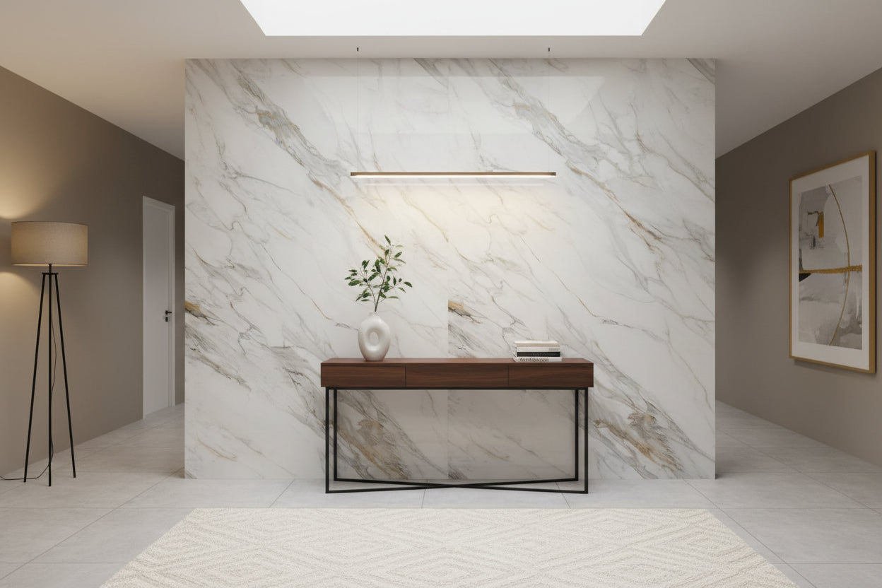 Pvc wandpanelen 280x122x3mm beige/grijs/goud