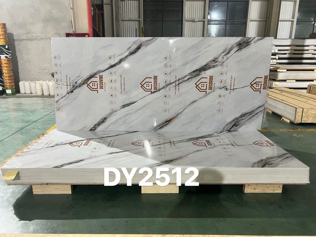 PVC Wandpanelen 280x122x3mm - Wit/Grijs