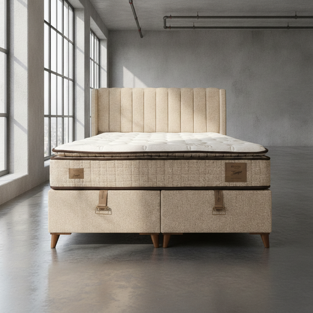 Boxspring taupe 160 x 200 cm Meerdere maten