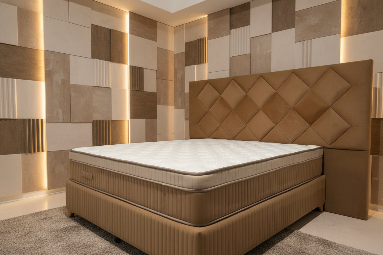 Boxspring Bruin DecoVibe 160x200 cm – Luxe Slaapcomfort