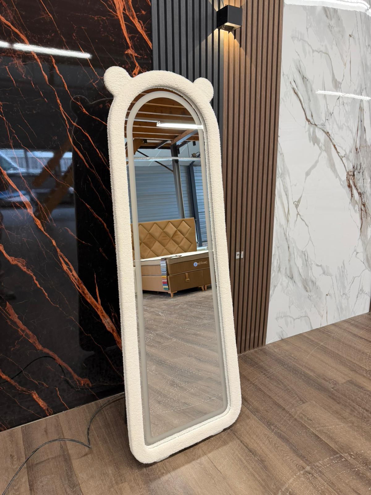 Full Body Staanspiegel 170x60 – LED & Teddy Design met Oortjes