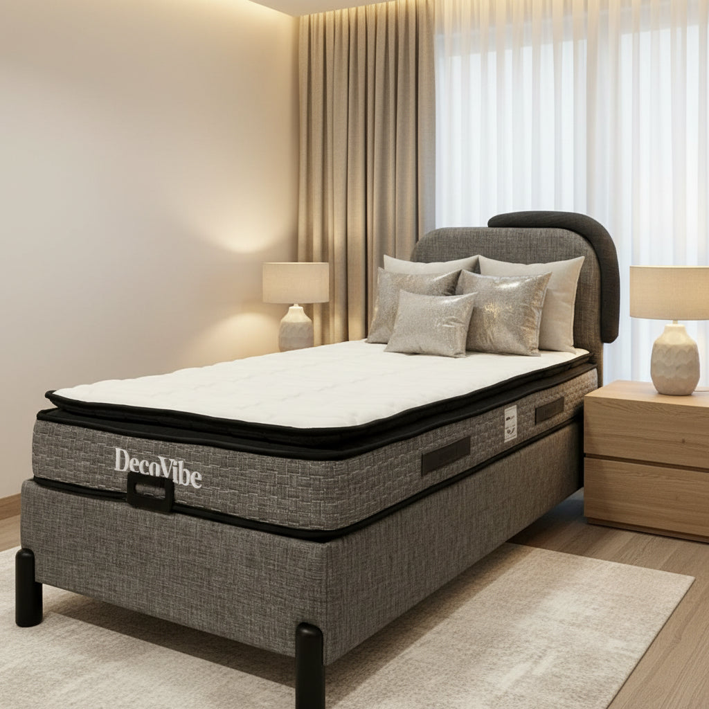 Boxspring 90 x 200 Grijs