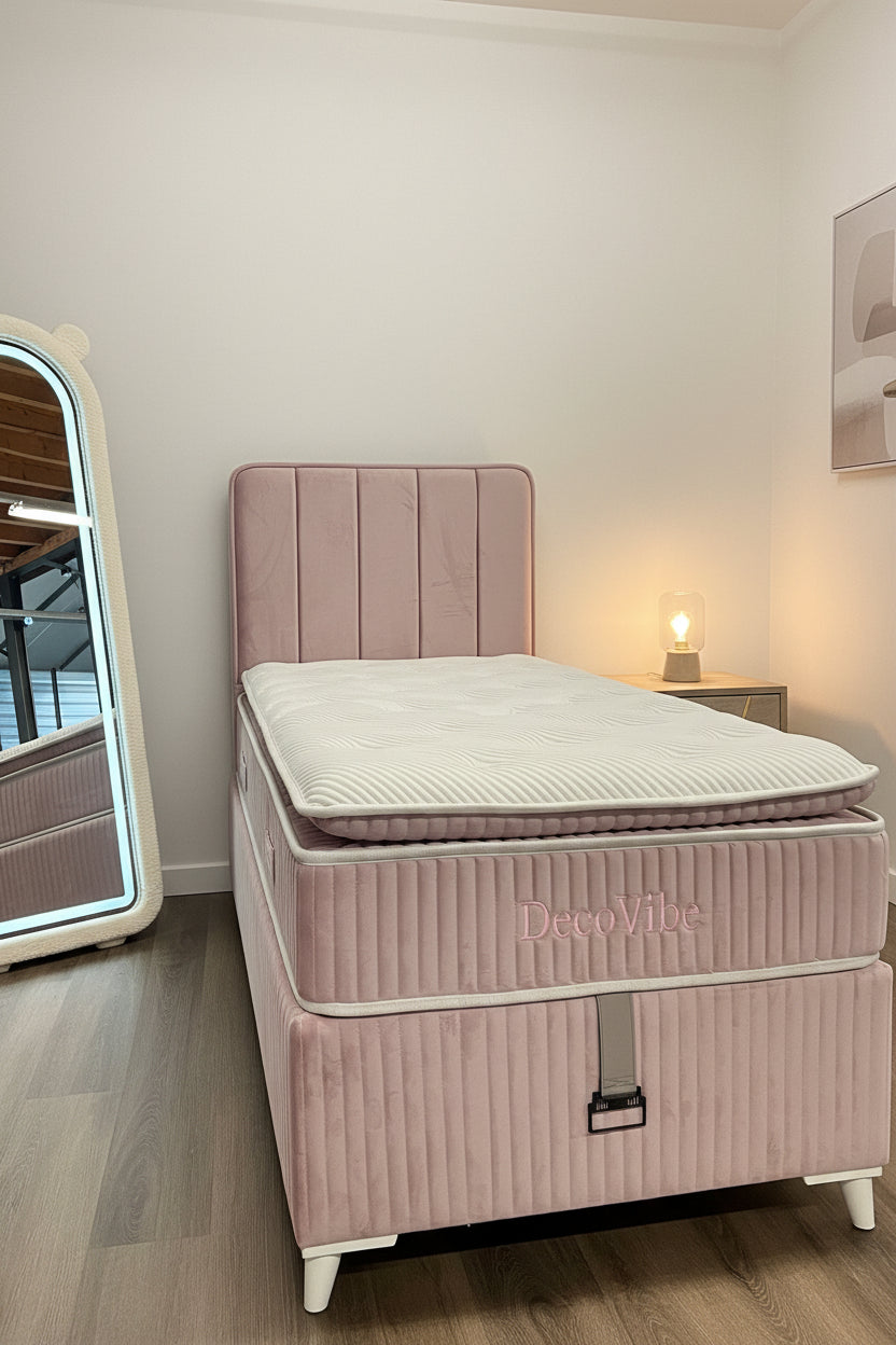 Boxspring Roze 90 x 200