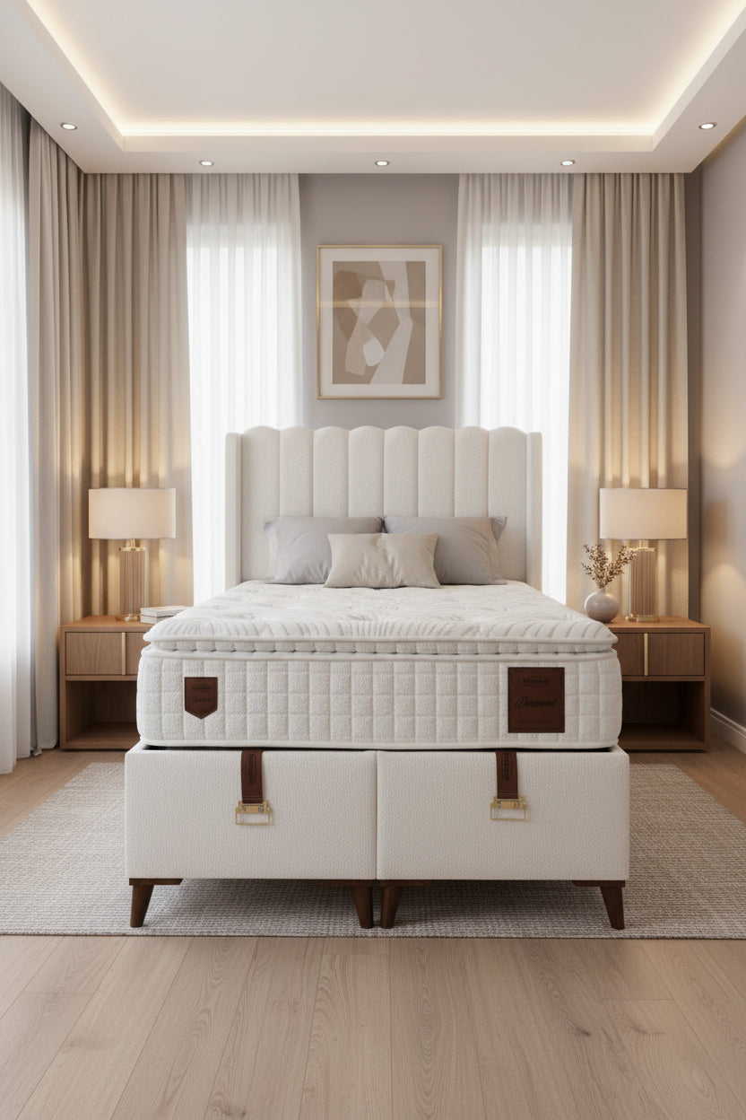 Boxspring TEDDY STOF 180 x 200 meerdere maten