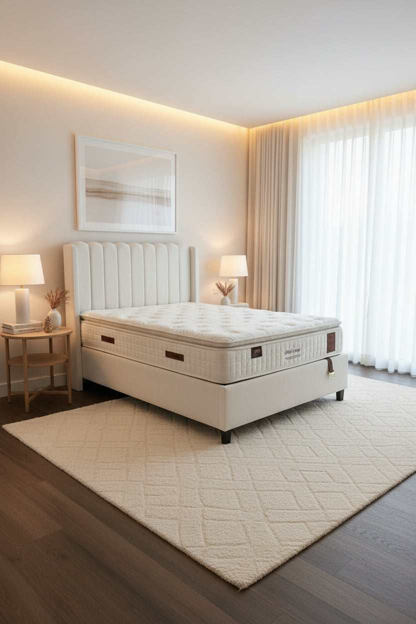 Boxspring TEDDY STOF 180 x 200 meerdere maten