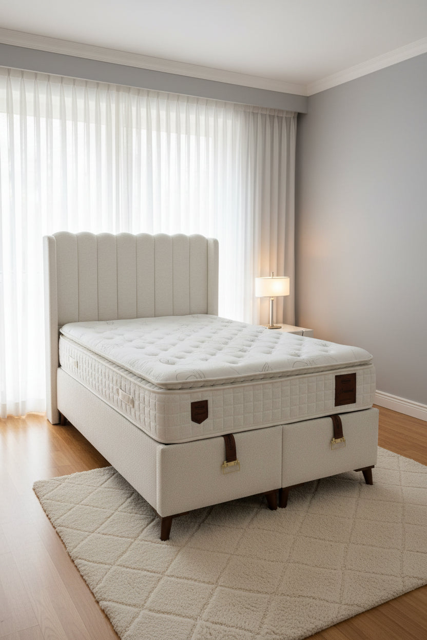 Boxspring TEDDY STOF 180 x 200 meerdere maten