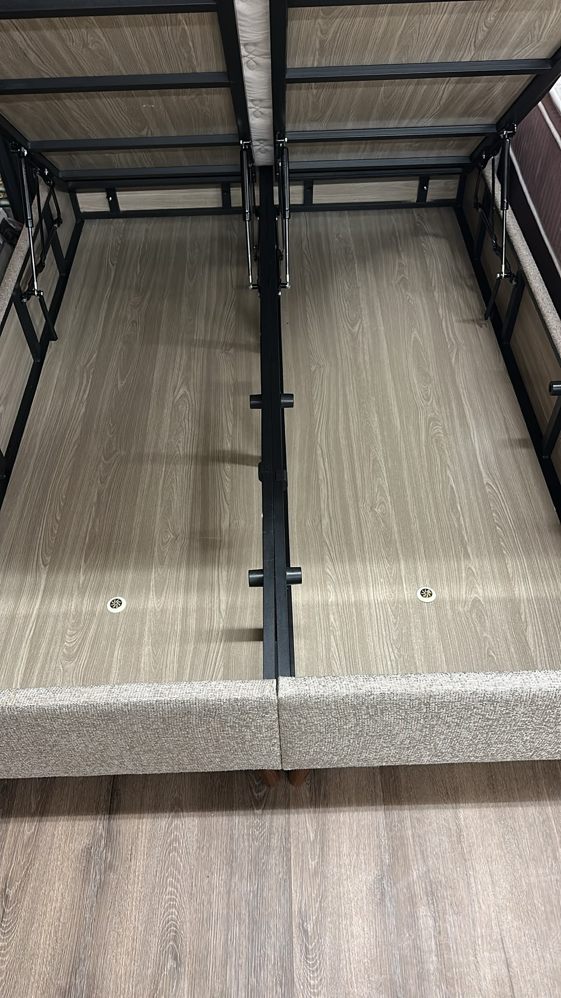 Boxspring taupe 160 x 200 cm