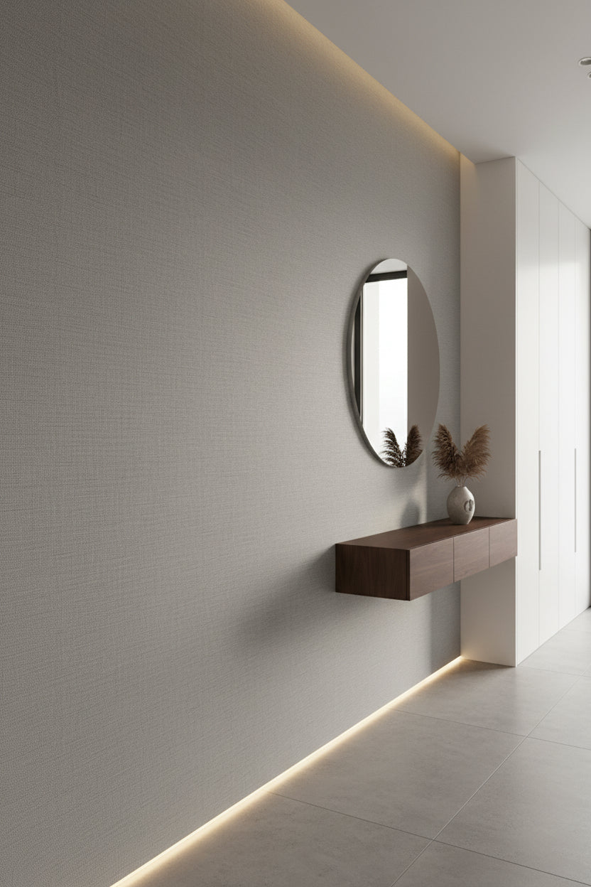 3 Bambooplaat licht Grijs  280×122 cm – Natuurlijke Wandbekleding | 5 mm