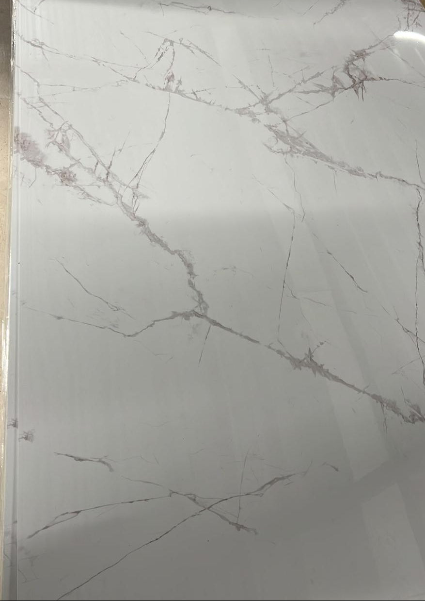 6 PVC Wandpanelen 280x122x3mm Wit