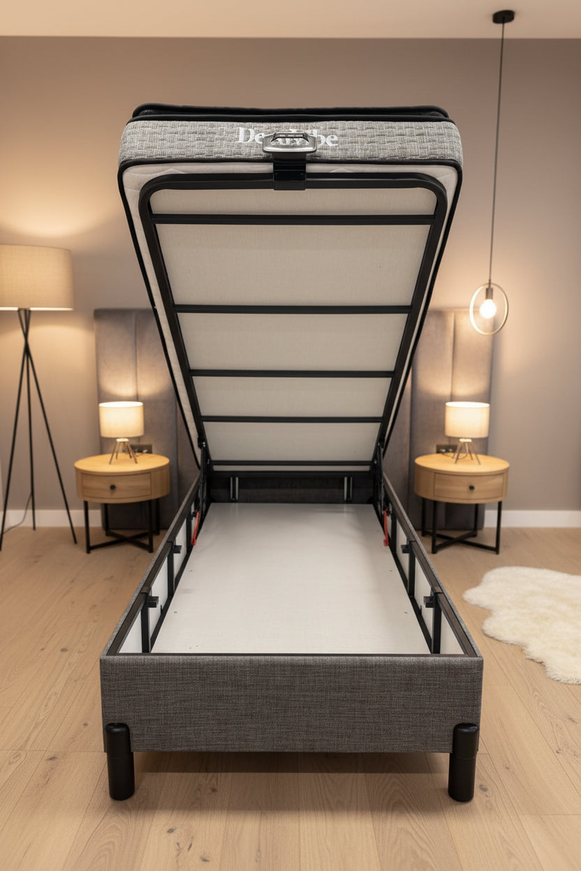 Boxspring 90 x 200 Grijs