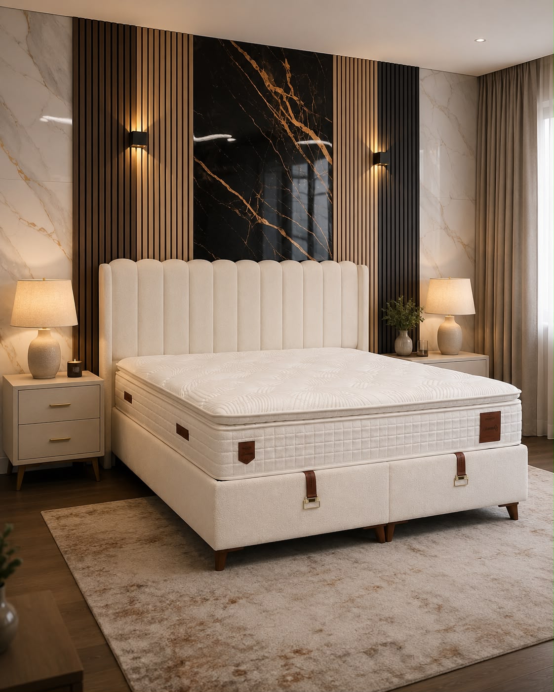 Boxspring TEDDY STOF 180 x 200 meerdere maten