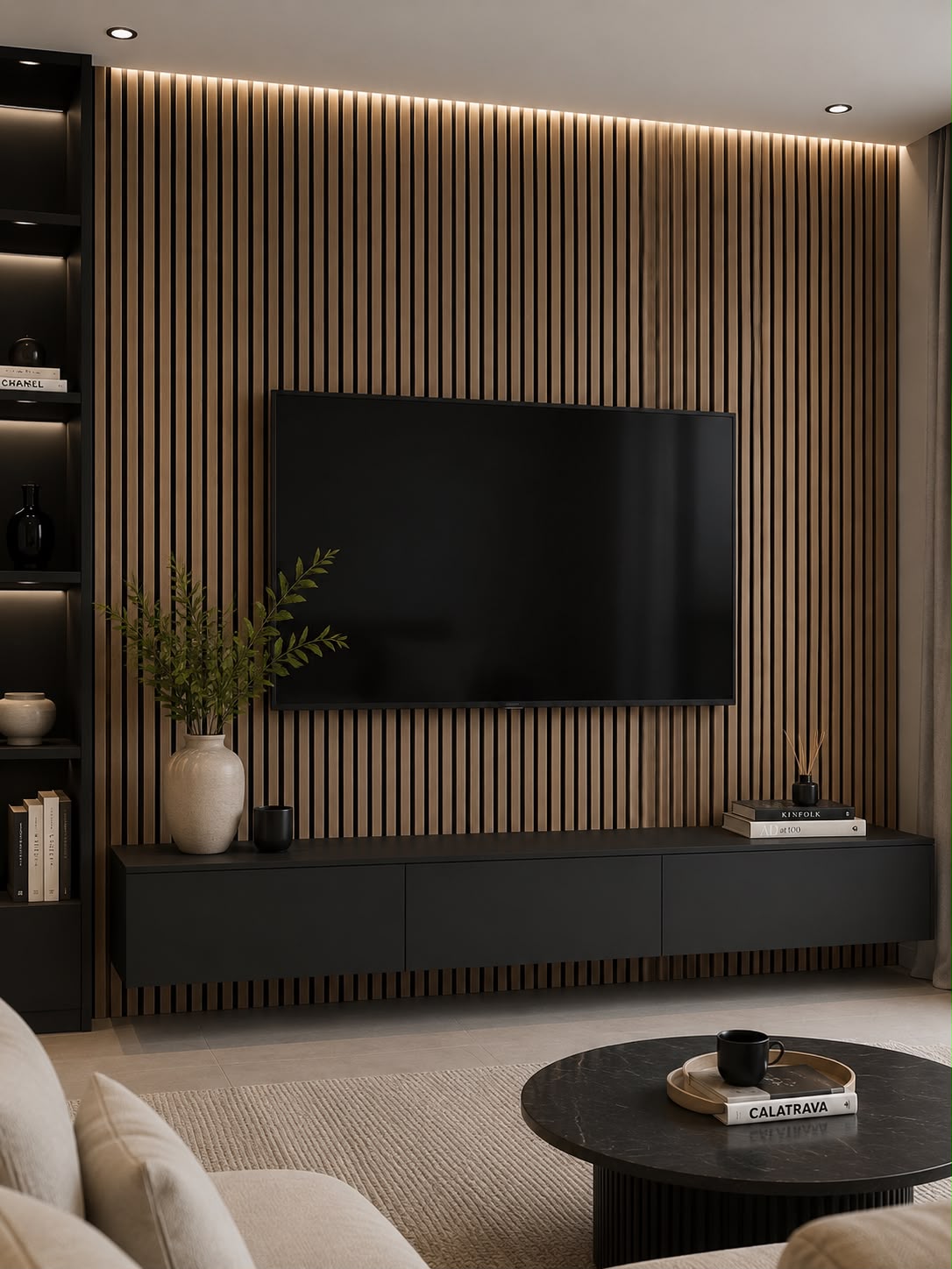 Akoestische Wandpanelen Smoke Oak – 270 x 60 x 2,2 cm