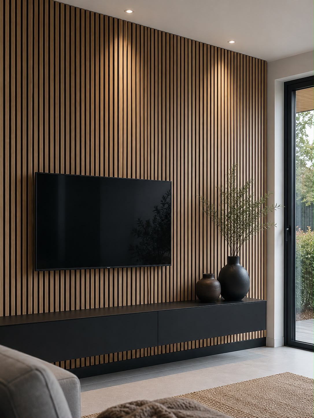 Akoestische wandpanelen Walnut – 270 x 60 x 2,2 cm