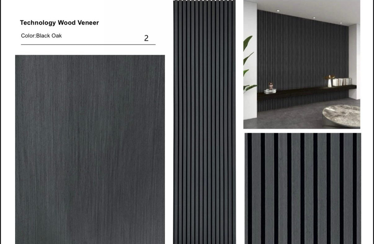 Akoestische Wandpanelen Black Oak – 270 x 60 x 2,2 cm - Black Oak