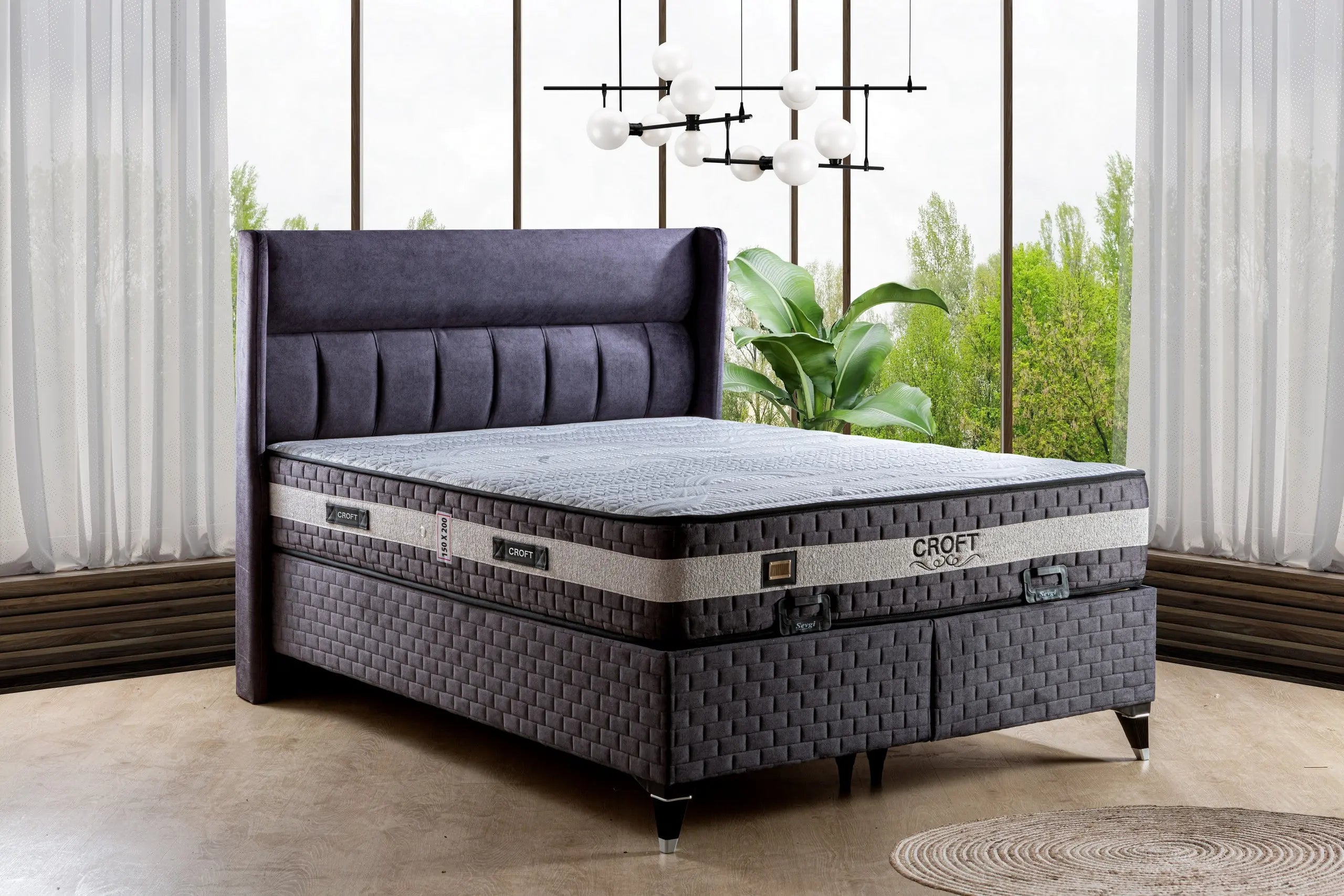 Boxspring Croft – 160x200 cm